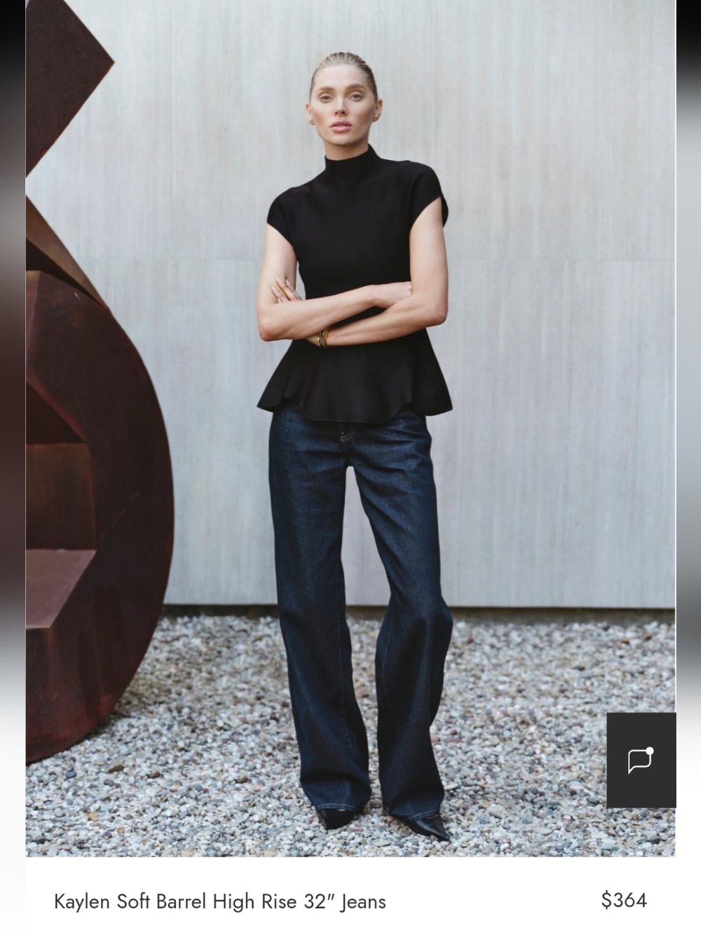 DL1961 Kaylen Soft Barrel High-Rise Jeans  in Moon Lake  Size 25 32" inseam